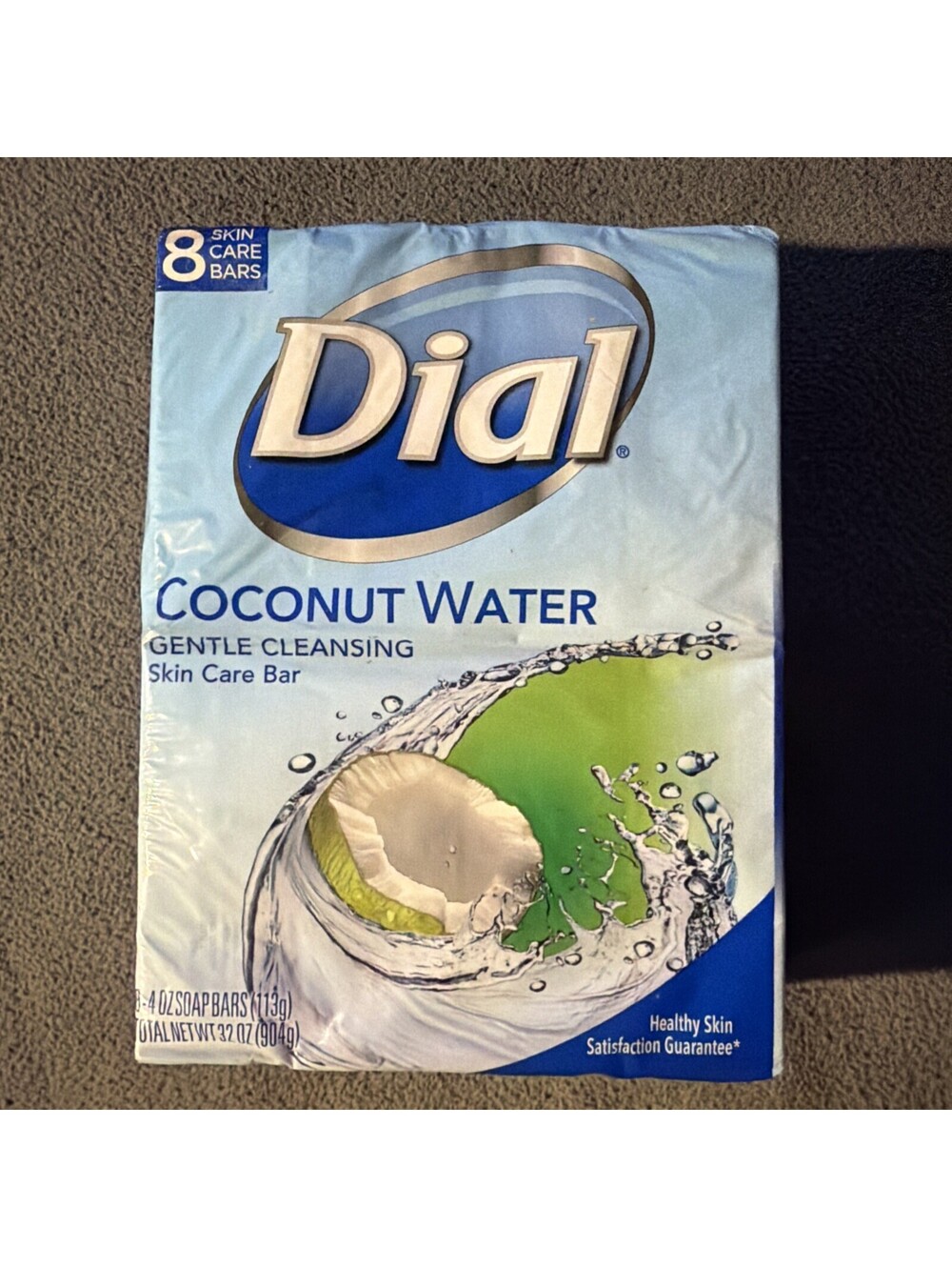 Dial Coconut Water Bar Soap Skin Gentle Cleansing 4 Ounce, 8 Bar Pack LOT